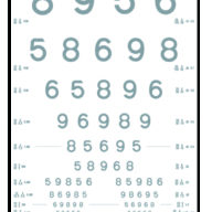 LEA NUMBERS® Low Contrast chart – 1.25 %