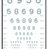 LEA NUMBERS® Low Contrast chart – 2.5 %