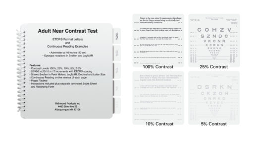 Adult Near Low Contrast Test – ring binder (English reading text)