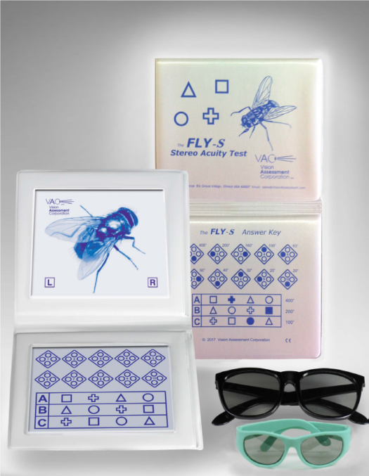 VAC stereo test "Fly"- S - Standard test with geometric figures