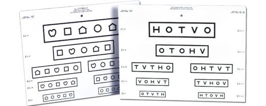 LEA symbols / HOTV Screening Wall chart (Massachusetts) 3 m